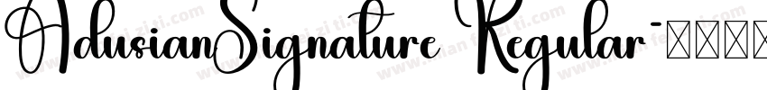 AdusianSignature Regular字体转换